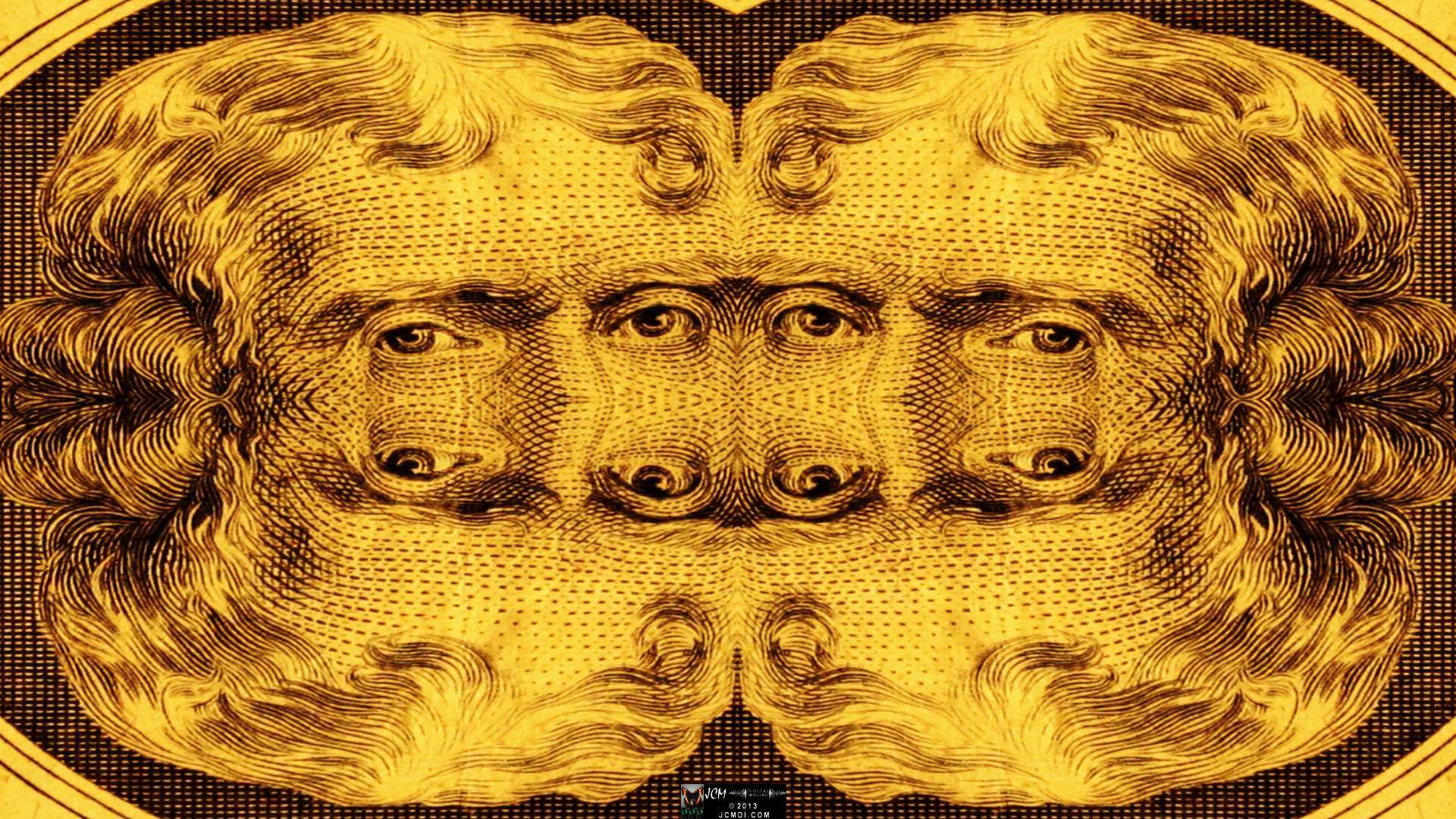Making Monsters � U.S. Presidents and Paper Currency Quadroscopic Money Artwork
